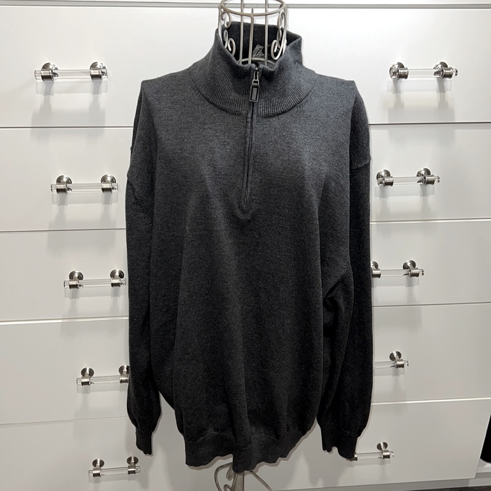 Jos. A. Bank 1/4 zip cotton sweater, size XL